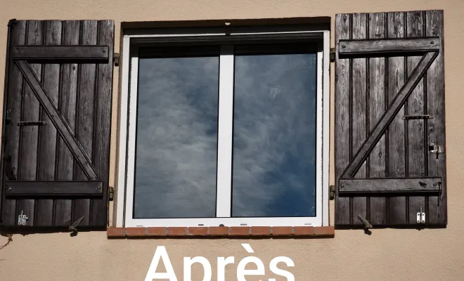 Pose d'une fenêtre à ouvrant caché deux vantaux en aluminium a  Puget sur Argens, Fréjus, Alu Def Service