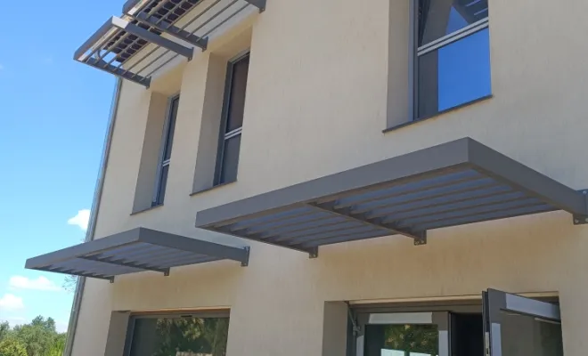 Pose de brise soleil en aluminium, Lorgues, Alu Def Service